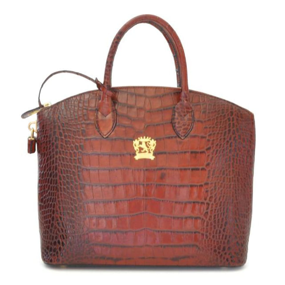 Pratesi KMA348 - Versilia Big King Woman Bag in cow leather King Brown