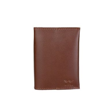 Leather passport cover light brown