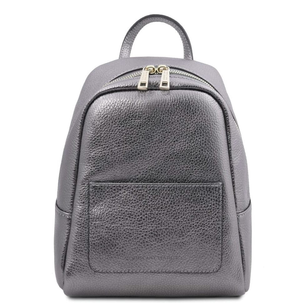 TL Bag Невеликий жіночий шкіряний рюкзак металік Tuscany TL142042