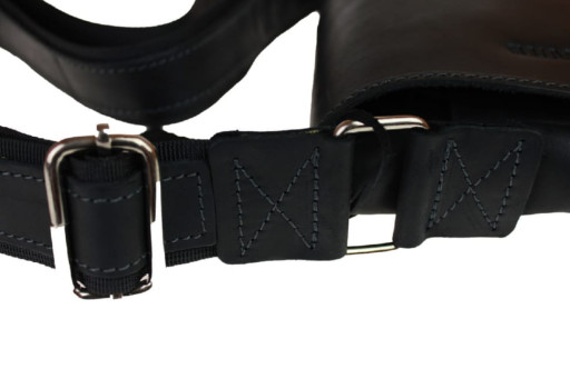 Men's leather shoulder bag SULLIVAN 354140 (35) black