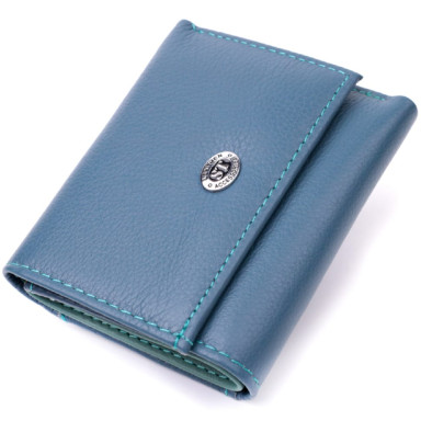 Маленький кошелек для женщин из натуральной кожи ST Leather 19501 Бирюзовый
