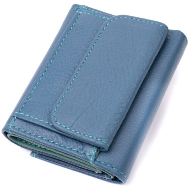 Маленький кошелек для женщин из натуральной кожи ST Leather 19501 Бирюзовый