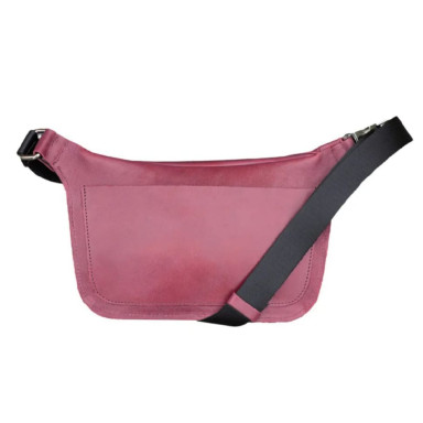 Leather waist bag Grande Pelle 743661 burgundy