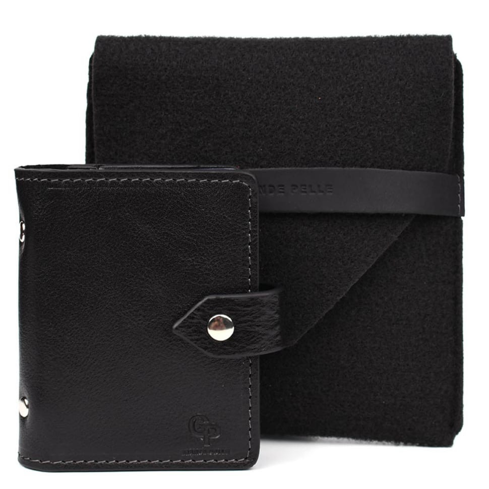 Кардхолдер CardCase чорна шкіра Grande Pelle 311410