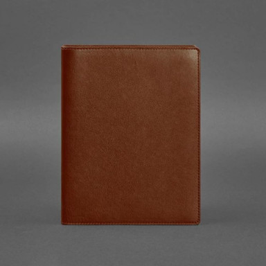 Leather notebook on a segregator (soft cover with rings) 13.0 light brown