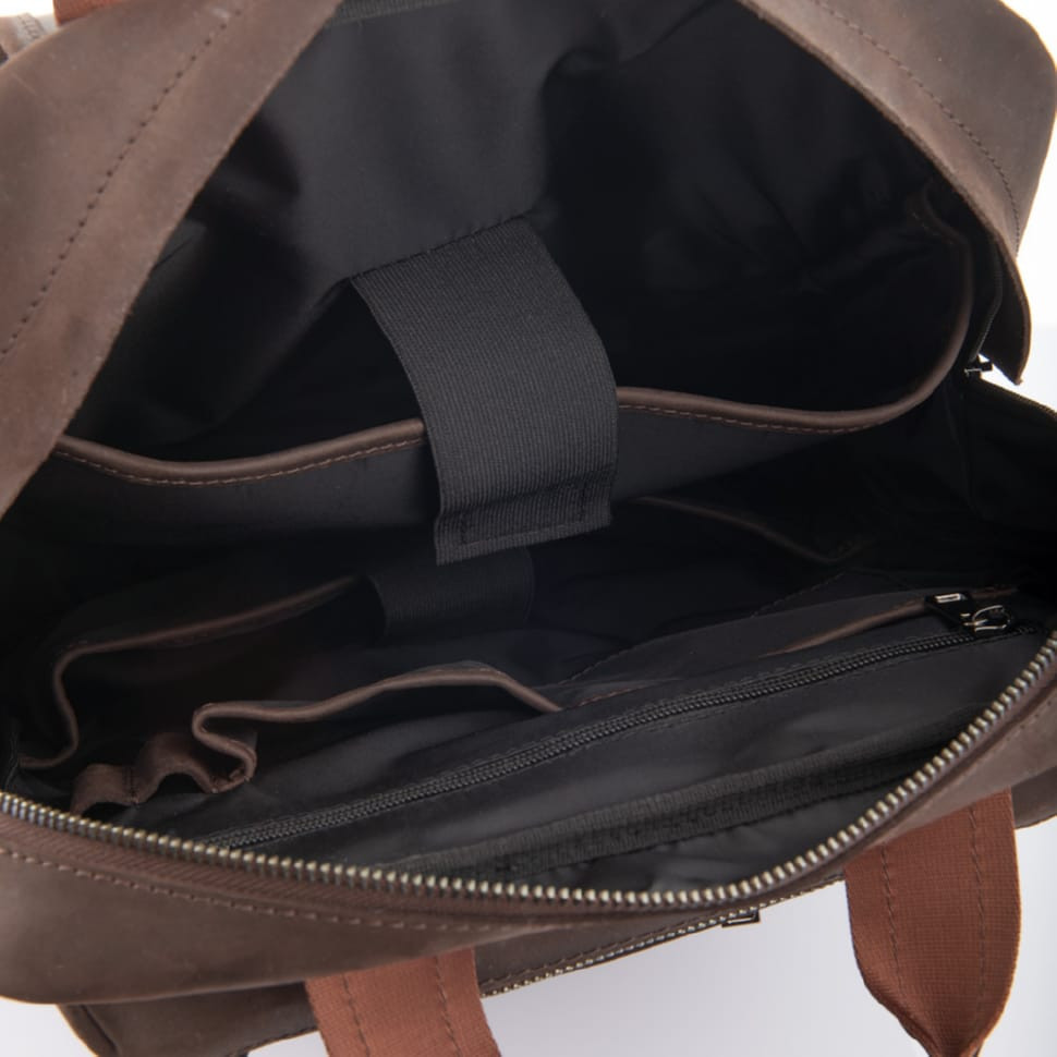 Брутальний чоловічий рюкзак з кишенями з кінської шкіри Newery N3081KC