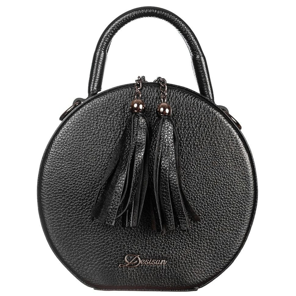 Сумка жіноча шкіряна Desisan 578-011 чорний флотар