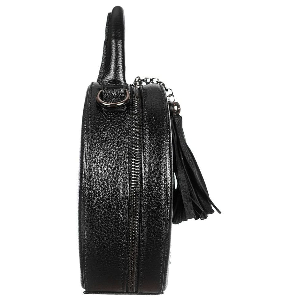 Сумка жіноча шкіряна Desisan 578-011 чорний флотар