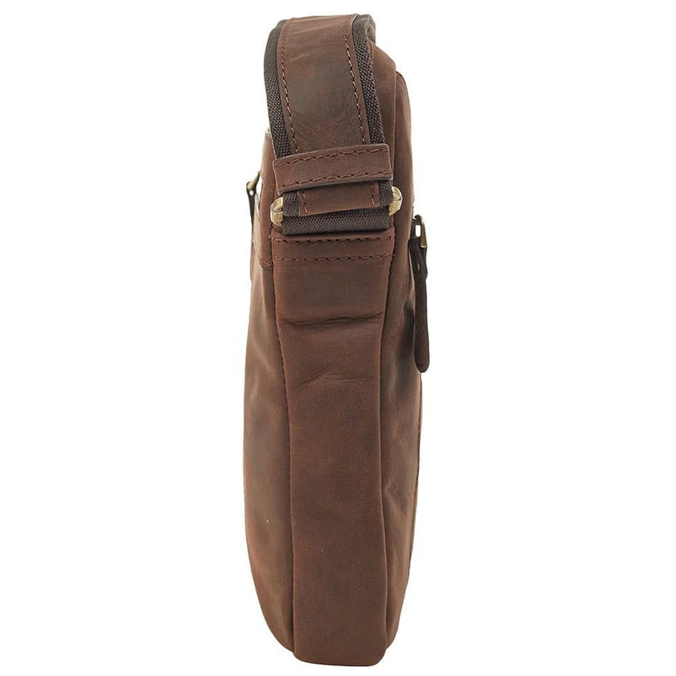 Сумка через плече шкіряна Tony Bellucci 5225-04 коричневий нубук