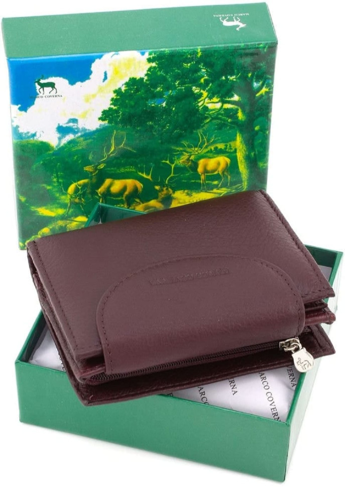 Женский кожаный кошелек коричневый Marco Coverna (18891) MC-2036-8