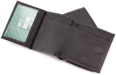 Маленький кожаный кошелёк на магнитной засчёлке MD Leather 606-a