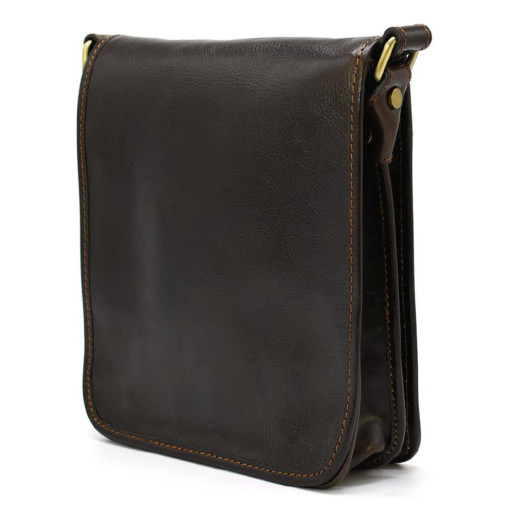 Стильний шкіряний чоловічий планшет через плече Firenze коричневий HB9109mC