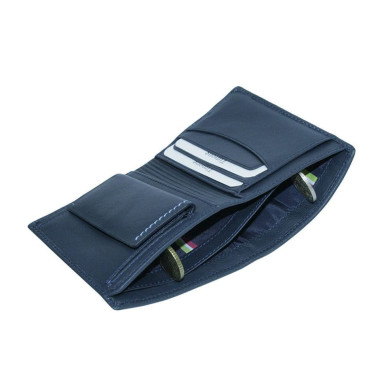 Leather wallet Timone 11054 navy blue