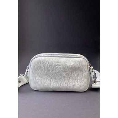 Leather belt/crossbody bag Holly white flotar