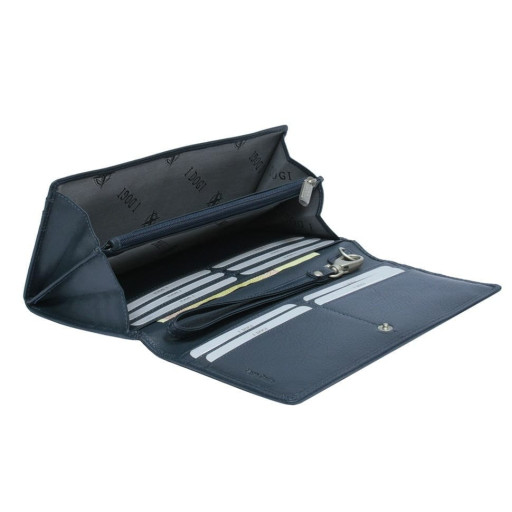 Шкіряне портмоне Cortina 5066 navy синій