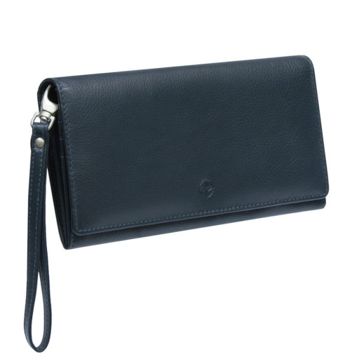 Шкіряне портмоне Cortina 5066 navy синій