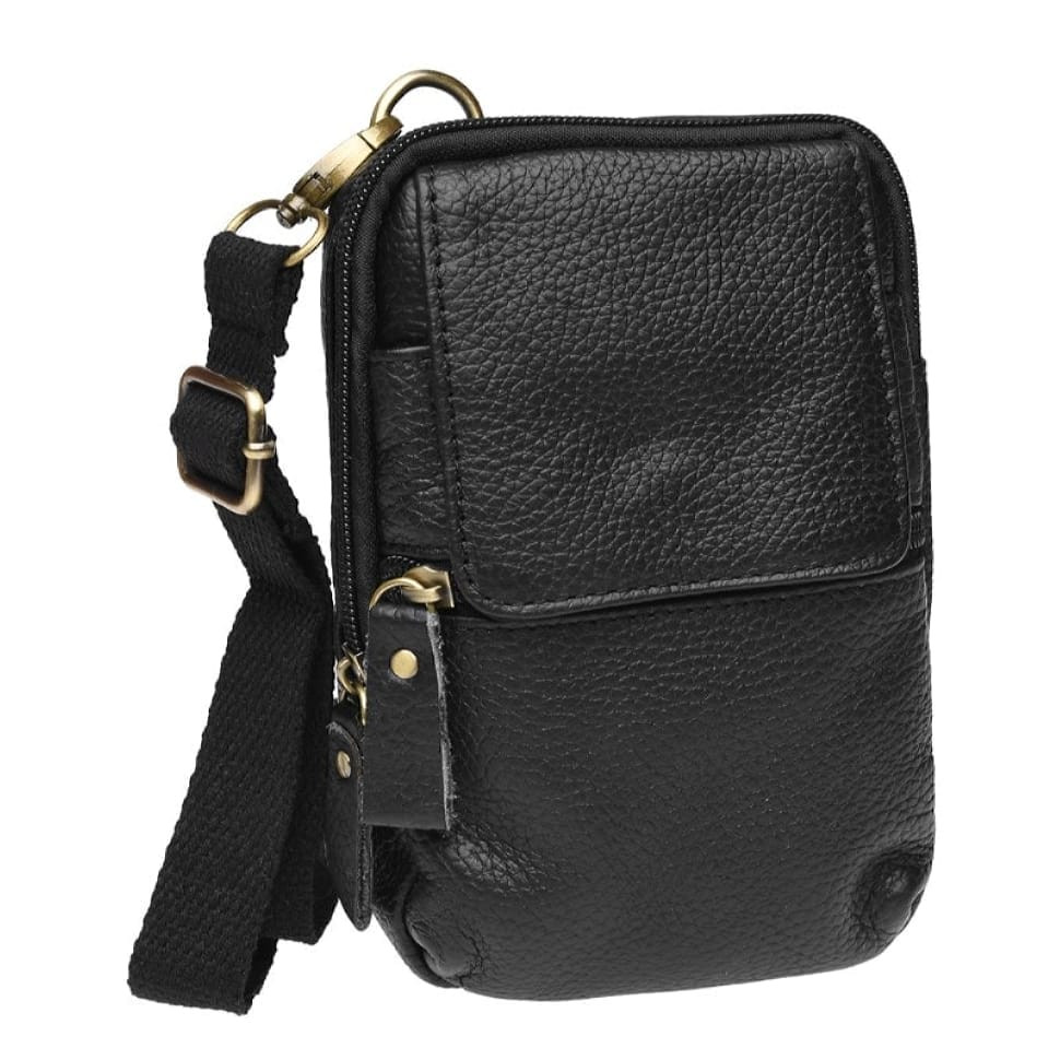 Чоловіча шкіряна сумка через плече Keizer K11024-black