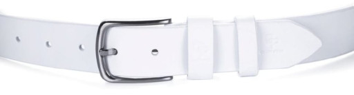 Шикарний чоловічий шкіряний ремінь GRANDE PELLE 00917 Білий