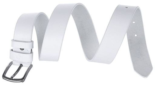 Шикарний чоловічий шкіряний ремінь GRANDE PELLE 00917 Білий