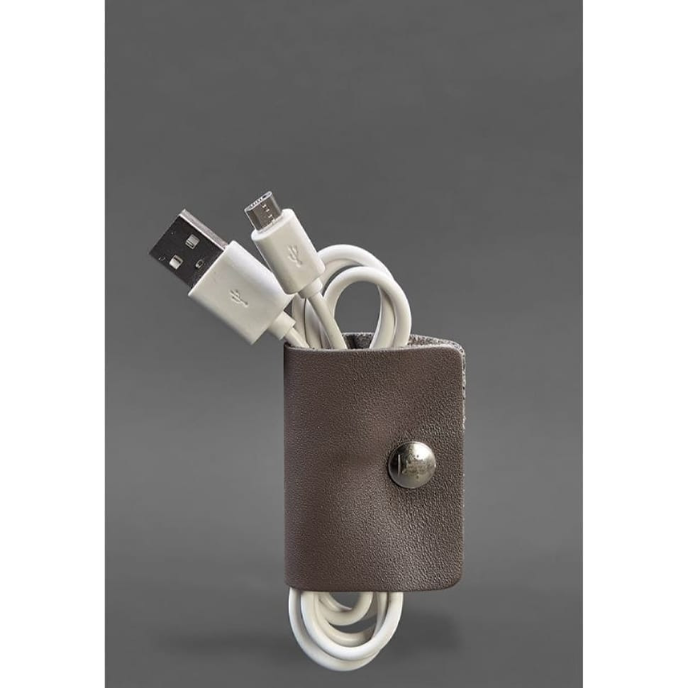 Шкіряний холдер для навушників 2.0 темно-бежевий