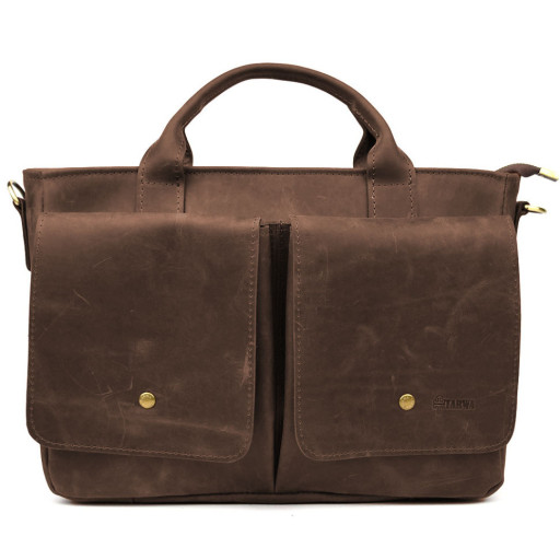 Сумка-портфель чоловіча на плече із ручками TARWA Коричневий RC-3990-3md