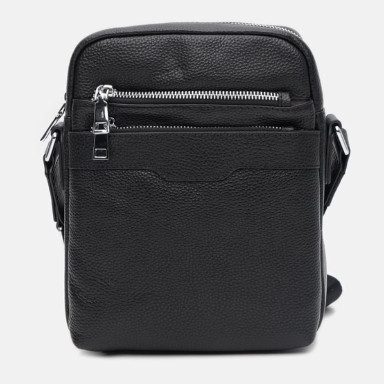 Men's leather bag Ricco Grande K16507bl-black
