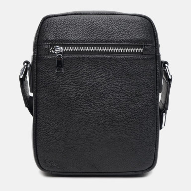 Men's leather bag Ricco Grande K16507bl-black