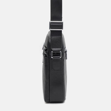 Men's leather bag Ricco Grande K16507bl-black