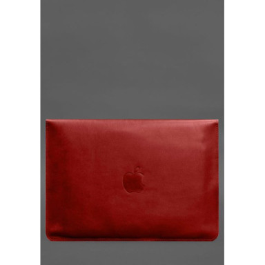Leather Magnetic Sleeve Case for MacBook Pro 15 (2023) Red