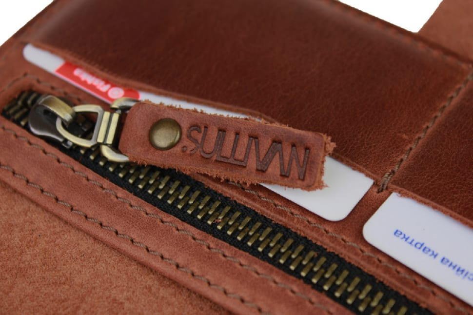 Men's large leather wallet SULLIVAN 103-43(10) light brown