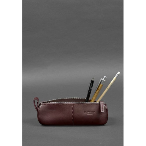 Шкіряний пенал-несесер (футляр для окулярів) 4.0 Бордовий