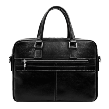 Leather Briefcase Laptop Bag - Orlando - Black color - Time Resistance 5216001