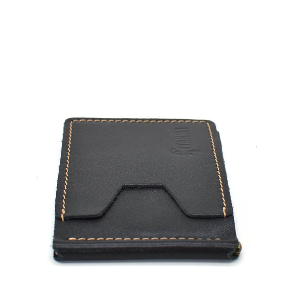 Leather money clip soft black GAw-hold-001 TARWA