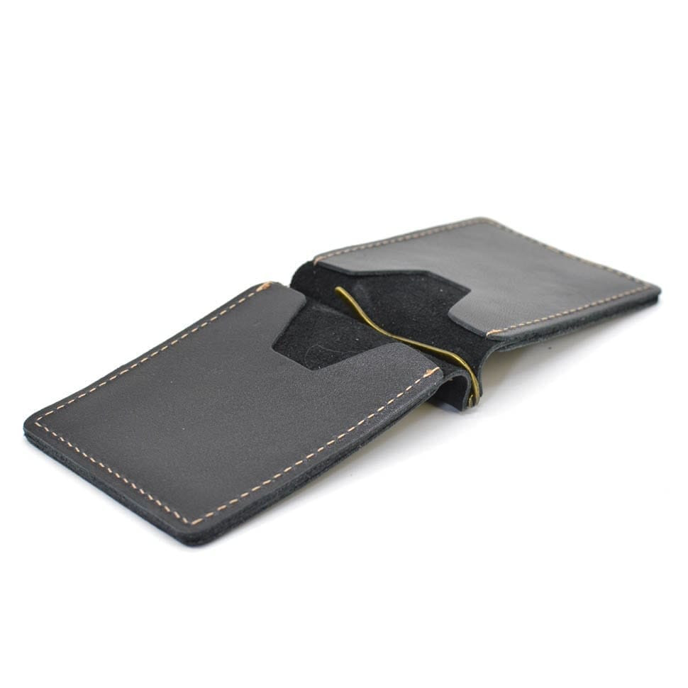 Leather money clip soft black GAw-hold-001 TARWA