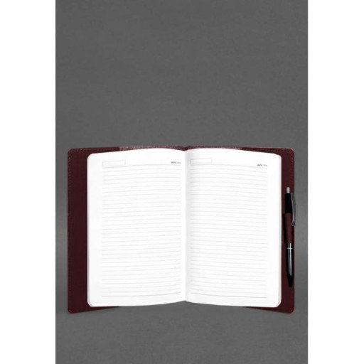 Шкіряний блокнот А5 (софт-бук) 9.3 бордовий Crazy Horse