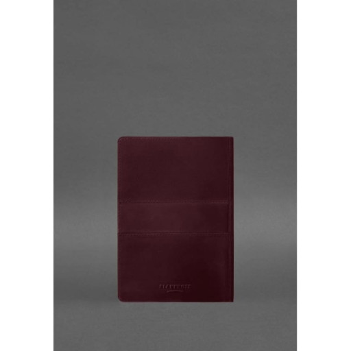 Шкіряний блокнот А5 (софт-бук) 9.3 бордовий Crazy Horse