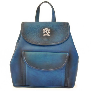 Pratesi BBL119 - Gaville Backpack in cowhide leather Bruce Blue