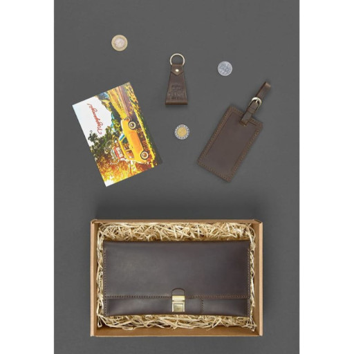 Набір шкіряних аксесуарів для мандрівника Прага