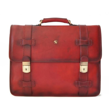 Pratesi BCL500 - Briefcase Vallombrosa in cow leather Bruce Cherry