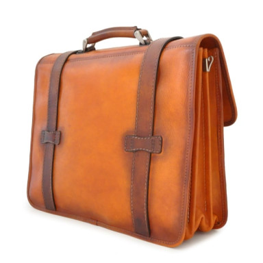 Pratesi BCL500 - Briefcase Vallombrosa in cow leather Bruce Cherry