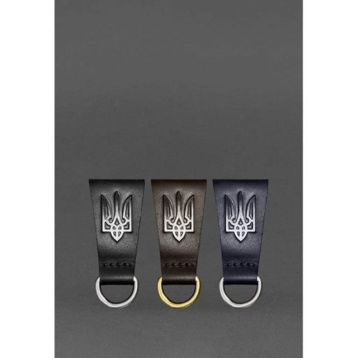 Шкіряний тренчик на пояс із тризубом