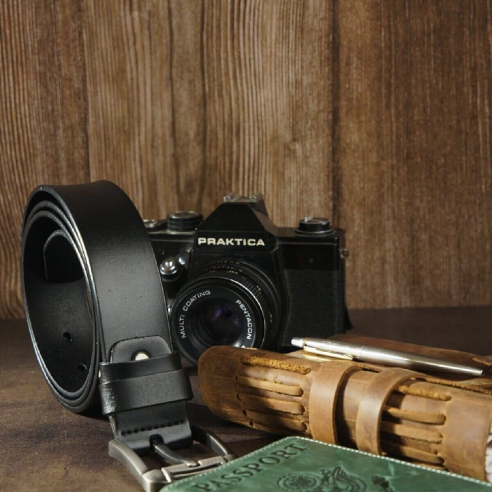 Текстильний ремінь для чоловіків Vintage 20579 Чорний