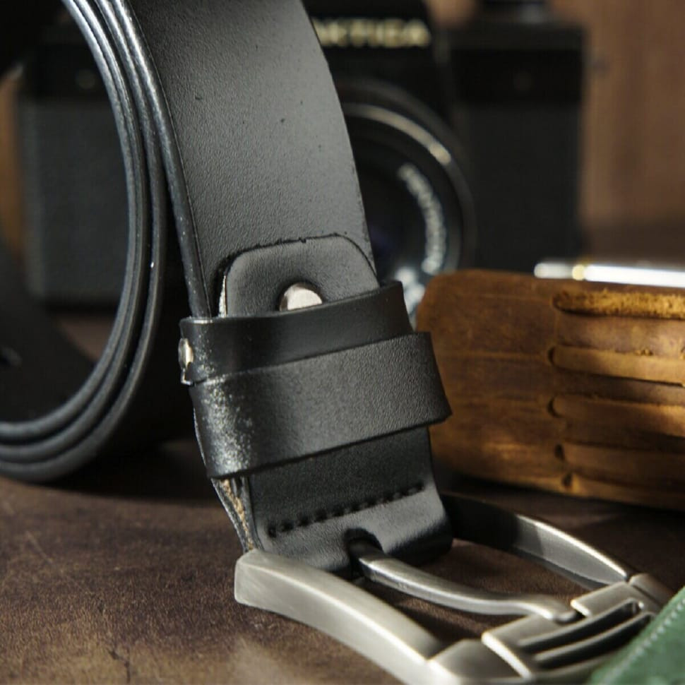 Текстильний ремінь для чоловіків Vintage 20579 Чорний