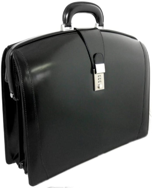 Pratesi RNE120 - Brunelleschi Briefcase in cow leather Radica Black