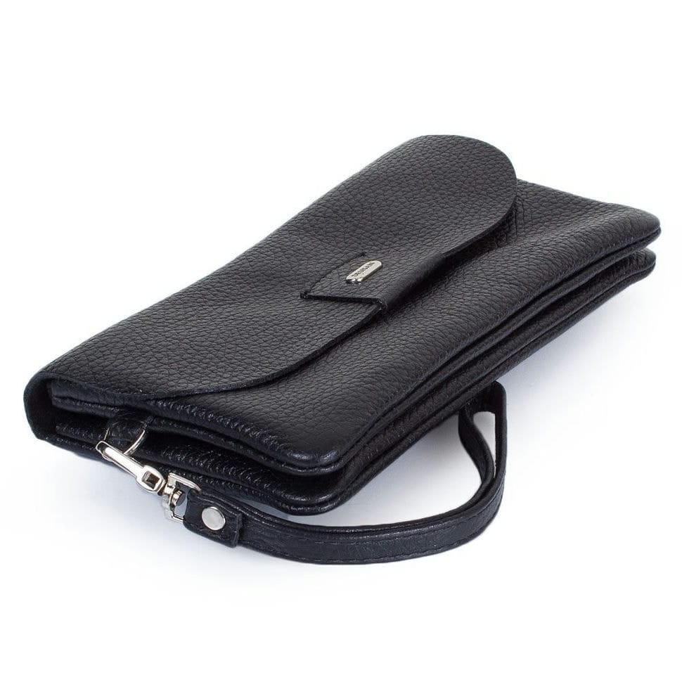 Гаманець жіночий шкіряний Desisan 213-011 чорний флотар