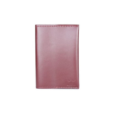 Leather passport cover burgundy