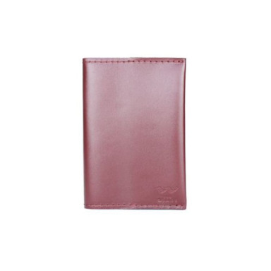 Leather passport cover burgundy