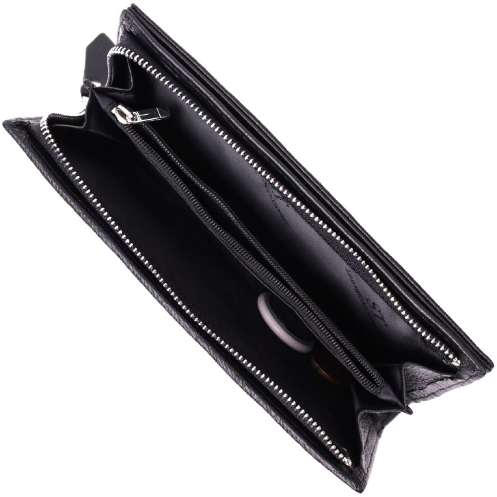 Вертикальный кошелек-клатч унисекс из натуральной кожи ST Leather 22532 Черный