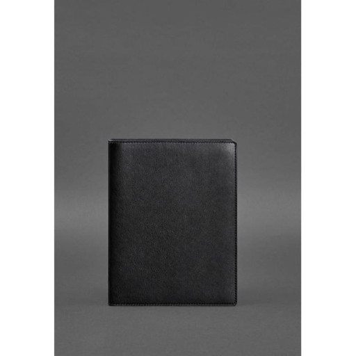 Leather notebook on a segregator (soft cover on rings) 13.0 black