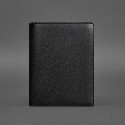 Leather notebook on a segregator (soft cover on rings) 13.0 black